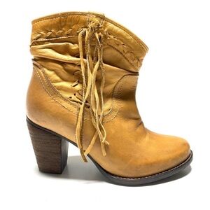 LAST CHANCE! Naughty Monkey Genuine Leather Fringed Western Ankle Boots